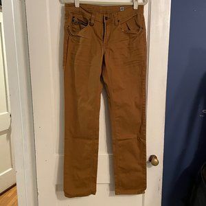 Empyre Mens Jeans Brown 32x32 Skeletor Tobacco Denim Stretch Skinny Casual Pants